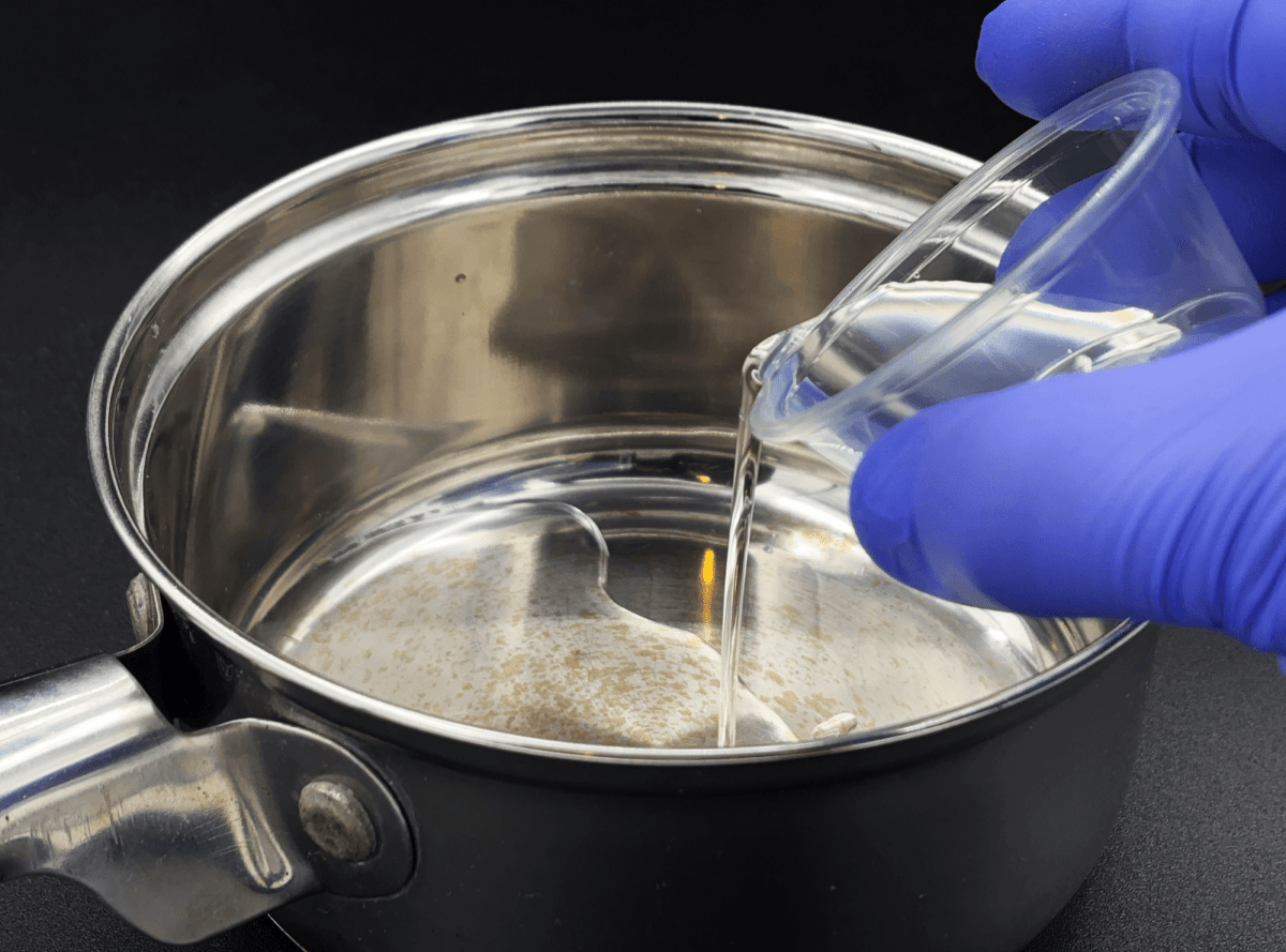 slime mold blob culture kit pour water into pot